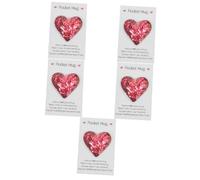 PACKOVE 5sets Pocket Heart Hug Glass Heart Craft Meaningful Keepsake Card for Design for Friends and Loved Cherished