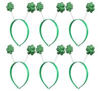 PACKOVE 6 Pcs Clover Headband Green Shamrock Hair Accessories for St Patrick's Day Festive Occasions Plastic Headwear for Theme Party Costume
