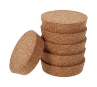PACKOVE 6 Pcs Hydroponic Vase Lids Glass Container Cork Lids Rounded Rustic Cork Covers for Home Wedding Celebrations Reusable Prevents Water Evaporation