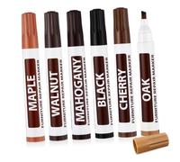 PACKOVE 6 Pcs Wooden Furniture Touch Up Pens Quick Drying Furniture Repair Markers for Scratch Covering and Worn Edge Concealing Beech Tone for Tables Floors Cabinets and Chairs