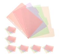 PACKOVE 6 Sets A5 Pp Binder Dividers with Tabs, Pastel Colorful Plastic Index Dividers for School and Office, File Organizer Section Separators for Notebook and Planner