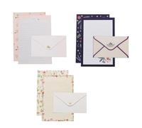 PACKOVE 6 Sets Flower Letter Papers A5 Paper Invitations Simple Colourful Floral Design