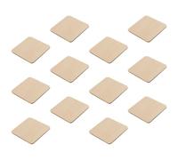 PACKOVE 60pcs Handmade Blank Wood Squares Cutouts for DIY Arts Crafts Projects Writing Home Holiday Decorations Craft Wood Squares