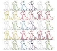 PACKOVE 60pcs Multicolored Cute Dog Shape Paper Clips Animal Bookmarks Binder Clips Assorted Sizes for Office School Teachers Students Dog Lovers Stationery Random Color