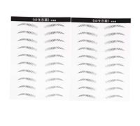 PACKOVE 6d Waterproof Eyebrow Stickers 2 Pairs Hair-like Simulation Eyebrow Standard Size