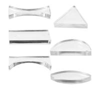 PACKOVE 6pcs Acrylic Optical Lenses Set with Convex and Concave Shapes, for Physics Demonstrations and Teaching, Versatile Laboratory Equipment for Science Education and Experimental Use