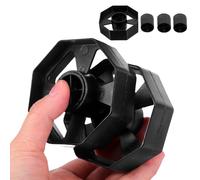 PACKOVE 6pcs Adhesive Tape Dispenser Core Set with Rolling Wheel for Desktop Tape Holder Replacement Movable Roller Includes Large and Small Black Cores Suitable for Office and School Use