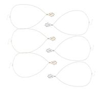 PACKOVE 6pcs Adjustable Metal Cage Crystal Holder Necklace with Raw Stone Pendant Secure Woven Link Chain for Everyday Wear Elegant Crystal Cage Choker Jewelry for Women