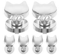 PACKOVE 6pcs Cat Shaped Bag Clasp Replacement Locks for Shoulder Bag and Handbag, Zinc Alloy Material Smooth Appearance, Sturdy Twist Turn Purse Closure Locks for Home and Professional Use