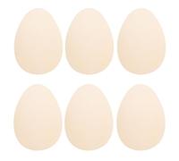 PACKOVE 6pcs Easter Wooden Egg Cutout Graffiti Practical Safe for Blank Design Natural Wood Egg Shaped Decorations for Easter Crafts
