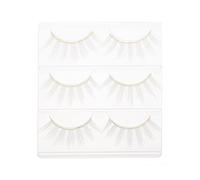 PACKOVE 6pcs False Eyelashes for Cosplay Makeup White Dense Style for Dance Party Halloween Dress-up