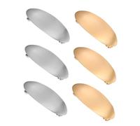 PACKOVE 6pcs French Metal Oval Hair Barrettes for Women and Sturdy Non Slip Metal Clips in Gold and Silver Elegant for Weddings Parties and Formal Occasions