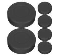 PACKOVE 6pcs Ice Hockey Pucks for Training and Practice, Matte Surface Rubber Pucks Lightweight for Indoor Group Practice and School Sports Equipment