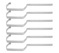 PACKOVE 6pcs Iron Gutter Bracket Rain Gutter Holder with Weather-Resistant Durability Silver Iron Rack for High-Efficiency Rainwater Management Suitable for Industrial and Residential