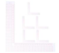 PACKOVE 6pcs L Sewing Ruler Right Angle Ruler Pvc Pink with Inner Scale for Pattern Making, Garment Sewing, Fabric DIY Clothes Cutting, Dressmaking Professionals, DIY Enthusiasts