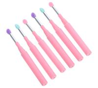 PACKOVE 6pcs Lip Brush and Eye Shadow Brush Cap Women Makeup Tools Precision Lipstick Applicator Eyeshadow Makeup Versatile Lip and Eye Product Applicators Stylish Beauty Tools