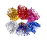 PACKOVE 6PCS Metallic Foil Tinsel Wigs Multi-color Fancy Dress Cosplay Costume Wigs for Women Men Lightweight Breathable Party Fun Hair Accessories