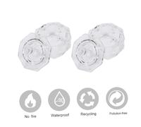 PACKOVE 6pcs Nail Art Crystal Cup Glass Containers Lids Professional Nail Tech Tool Kit for Dip Powder Gel Polish