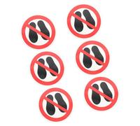 PACKOVE 6pcs No Step Here Warning Decal Peel Stick Safety Stickers round Self-adhesive Vinyl Material Eye-catching Simple Pattern Design for Factories and Dangerous Equipment Room