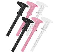 PACKOVE 6pcs Plastic Eyebrow Measuring Rulers Calipers Portable Brow Mapping Tools for Symmetrical Eyebrow Positioning with Vernier Scale for Makeup Artists and Tattoo Professionals