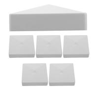 PACKOVE 6pcs PVC Fence Post Caps 4 Inch Pyramid Top Covers Decorative and Protective Layer Outdoor Post Caps Cover for Fence Suitable for Mailbox and Corridor