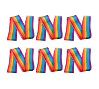 PACKOVE 6pcs Rainbow Pride Sashes Shoulder Belts for Parade Events and Party Favour, Lightweight Fabric Material and Unisex Design Accessories Assorted style