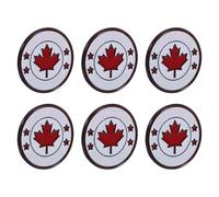 PACKOVE 6pcs Red round Canada Flag Lapel Pin Brooch Made of Sturdy Zinc Alloy, Chic and Lovely Design, Does Not Damage Clothes, Patriotic Accessory for Travel Souvenir or Daily Wear