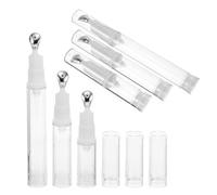 PACKOVE 6pcs Refillable Rollerball Bottles for Travel Skincare Dispenser, 5ml 10ml 15ml Capacity, Portable Plastic and Zinc Alloy Containers with Enhanced Absorption and Elegant Design