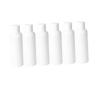 PACKOVE 6pcs Reusable Plastic Empty Bottle Sub for Cosmetics Storage Small Liquid Dispenser Pure Water Cap for Travel Toiletries and Shower Bottles Refillable