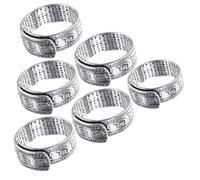 PACKOVE 6pcs Vintage Feng Shui Rings for Men Women Sturdy Metal Luck Rings with Scriptural Decoration Smooth Comfortable Fit Tibetan Buddhism Symbol for Fortune and Style