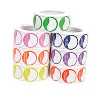 PACKOVE 7 Rolls of Day of The Week Labels Stickers, Removable Paper Week Management Labels with Write Notes Feature, Assorted Colour, 25mm for Bakery Shops and Restaurant Use
