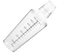 PACKOVE 700ml Drinks Hand Shaker PC Cocktail Mixing Cup with Easy-to-Read Measurements for Milk Tea and Beverage Mixing, Elegant Classic Style Shaker for Home Bar Use