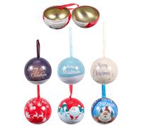 PACKOVE 7pcs Christmas Candy Box Tinplate Sugar Box Style Random Wrapping for Christmas Treats