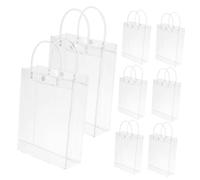 PACKOVE 8 Pcs Clear present Bags with Handles Sturdy Reusable Treat Bags for Wedding Birthday and Party Favors Generous Capacity Strong Transparent Design for Easy Viewing
