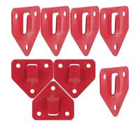 PACKOVE 8 Pcs Fire Extinguisher Hook Wall Mount Bracket Holder Heavy Duty Metal Material with Unique Shape for Home and Workshop Use in Red Colour