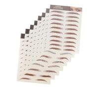 PACKOVE 8 Sheets Fake Eyebrow Stickers Natural-looking Makeup Eyebrow Transfers for Light Sparse Brows Suitable for All Face Types