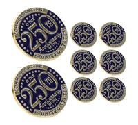 PACKOVE 8pcs 250th Anniversary Usa Commemorative Pins, Alloy Patriotic National Identity Lapel Brooches for Women, Festive Atmosphere Enhancer and Portable Suit Pin Collections