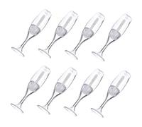 PACKOVE 8pcs 8ml Wine Glass Shaped Lip Gloss Tubes Empty Plastic Lipstick Vials Refillable Cosmetic Containers for Travel and Sample Storage