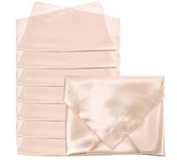 PACKOVE 8pcs Comfortable Washable Cloth Dinner Napkins 20x20in Satin Fabric Soft Absorbent Solid Color Stylish Design for Party Homes