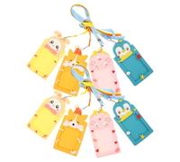 PACKOVE 8pcs Cute Cartoon PVC Card Holders with Neck Strap Design, Sturdy Badge Protectors Reducing Risk of Losing Cards, for Office, Nurses, Teachers, and Students Random Color