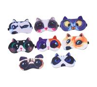PACKOVE 8pcs Cute Sleep Masks Eye Covers for Comfortable Travel and Party Games Funny Expressions for Boys and Girls and Adults