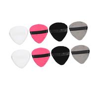 PACKOVE 8Pcs Drop Shaped Makeup Soft Cosmetics Applicators for Foundation Compact and Portable Makeup Tools Rose Red White Grey and Black for Smooth Application and Minimal Waste
