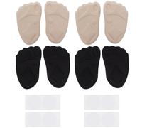 PACKOVE 8pcs Forefoot Cushions Sponge Shoe Insoles for Relief and Pressure Relief with Mesh Cloth and Tape Material, Adjustable Size Front Half Pads for Comfortable Foot Support