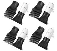 PACKOVE 8pcs Hair Dryer Comb Diffuser Attachment for Blow Dryer Detangling Nozzle Smoothing Function for Home Salon Use