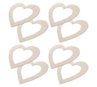 PACKOVE 8pcs Heart Shaped Wreath Base Unfinished Wooden Floral Hoop for DIY Crafts, Personalizable and Reusable Wooden Heart Wreath Frame for Christmas and Living Rooms Decoration