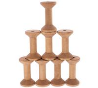PACKOVE 8pcs Natural Wood Rotatable Wooden Spools 70x40mm for Embroidery Thread, Ribbon, Beading String and Cord Management, Wooden Bobbins for Sewing, Yarn and Wire Weaving Crafts