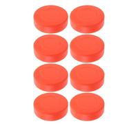 PACKOVE 8pcs Orange Pvc Ice Hockey Puck with Matte Finish for Smooth Sliding and Weather Resistant Performance for Hockey Practice