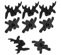 PACKOVE 8pcs Plastic Snooker Billiard Bridge Heads with 13mm Deer Antler and Spider Forks Pool Cue Bridge Accessories for Game Room