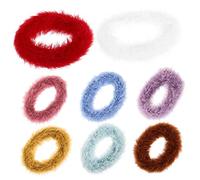 PACKOVE 8pcs Plush Mini Hair Ties Set Soft Elastic Hair Bands for Baby Girls and Toddlers Colorful Candy Tone Accessories for Little Girls