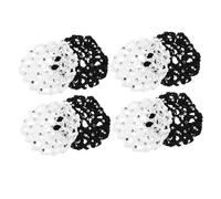 PACKOVE 8pcs Rhinestone Crochet Snood Hair Net for Ballet Bun Nurse Optimized High Elasticity Mesh Hair Wraps Comfortable Ponytail Holder for Professional Dance Wig and Updo Styling